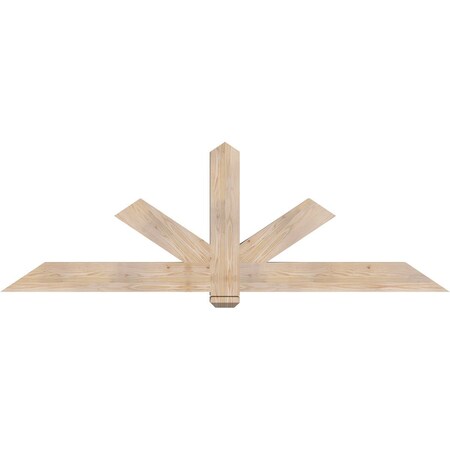 Ekena Millwork Kennewick Smooth Timber Gable Bracket, Douglas Fir, 84"W x 28"H x 3 1/2"D x 5 1/2"F, 8/12 Pitch GBW084X28X0406KEN00SDF